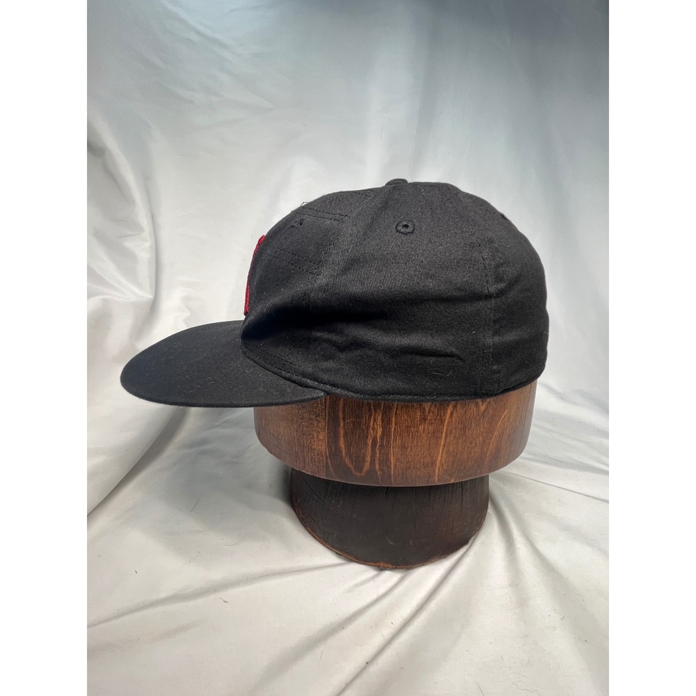 Jordan Youth Baseball Hat Black Red Jumpman Logo Flat Brim Cap 1076-391-112 - Picture 5 of 10